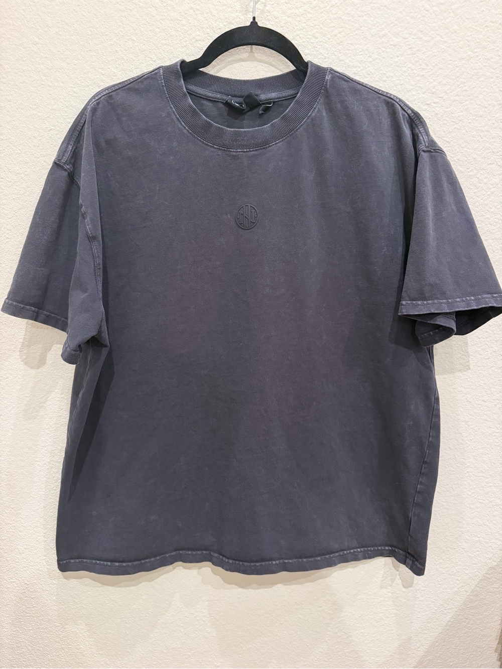 Ninth Hall Fundamentals Washed Charcoal Short-Sleeve Crewneck Shirt